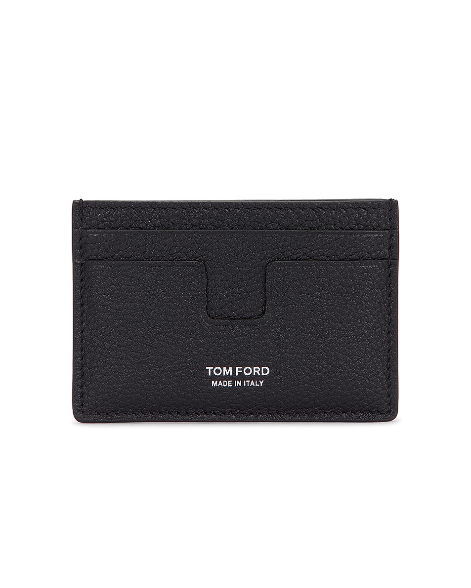 Image 1 of TOM FORD Soft Grain Leather T Line Cardholder in Black