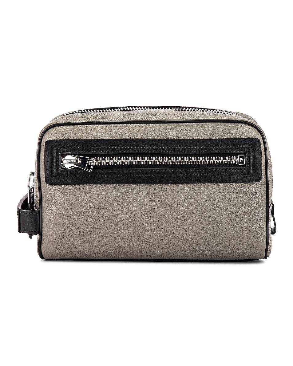 Image 1 of TOM FORD Toiletry Case With Handle in Ash Grey & Black