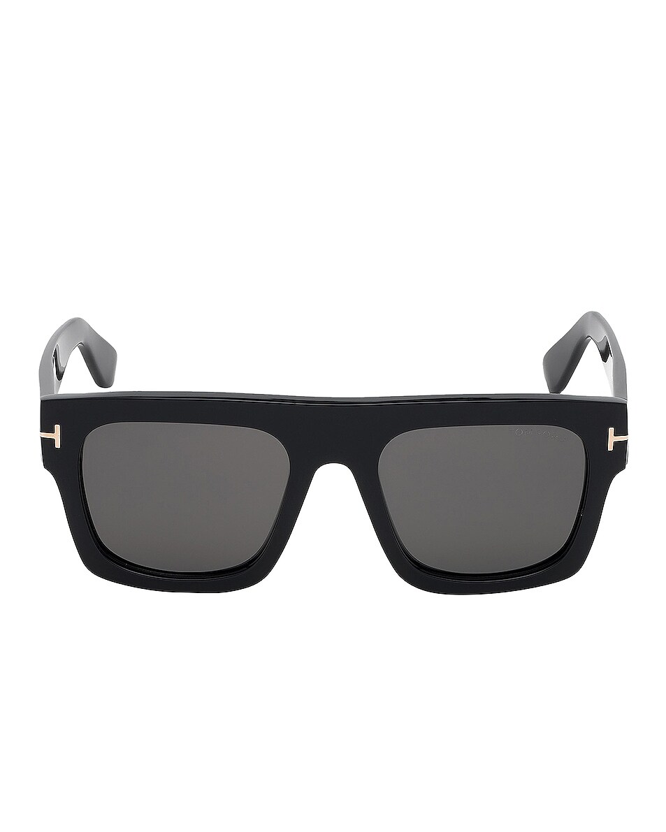 Image 1 of TOM FORD Fuasto Sunglasses in Shiny Black & Smoke Lens