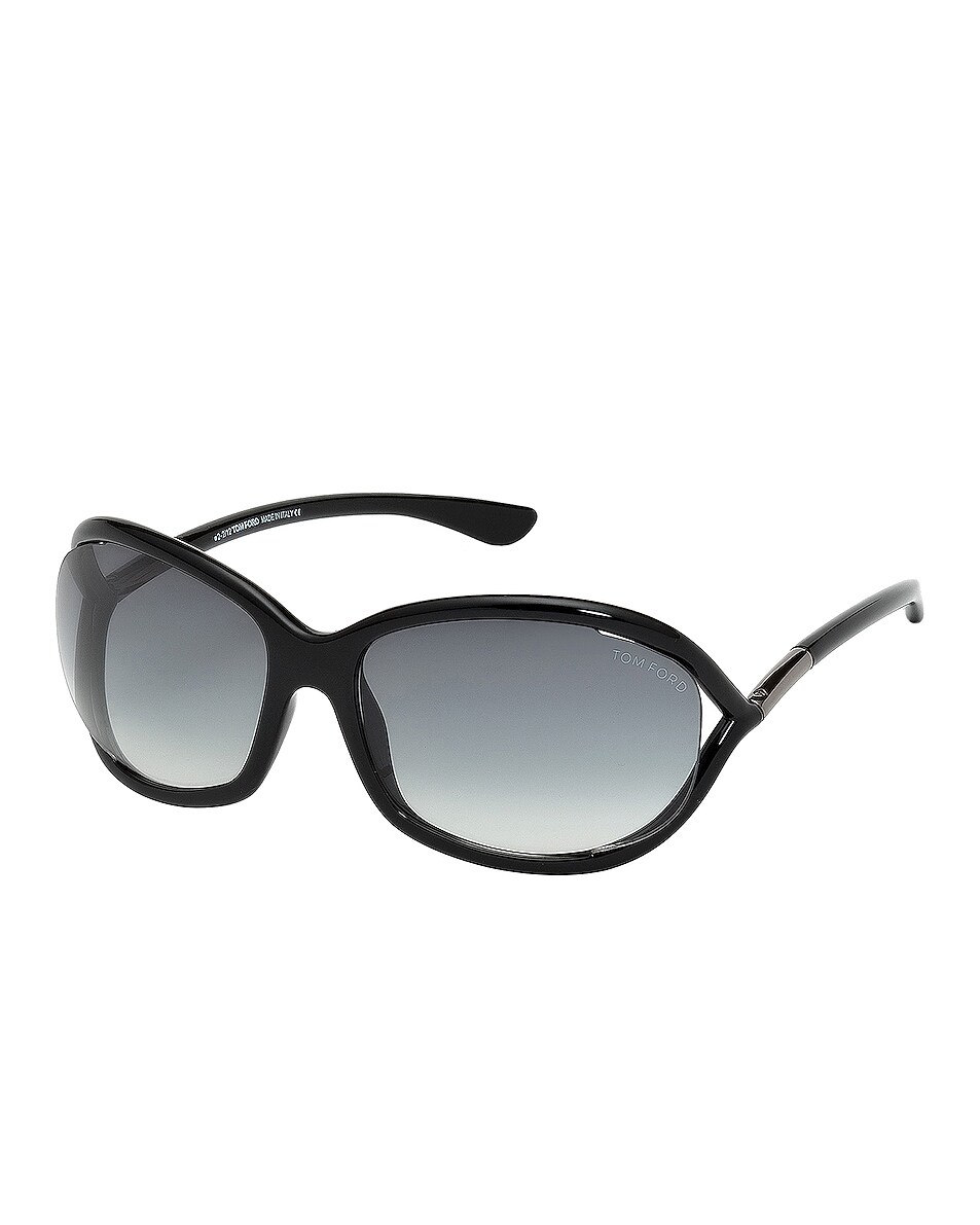 Image 1 of TOM FORD Jennifer Sunglasses in Shiny Black & Gradient Smoke Lens