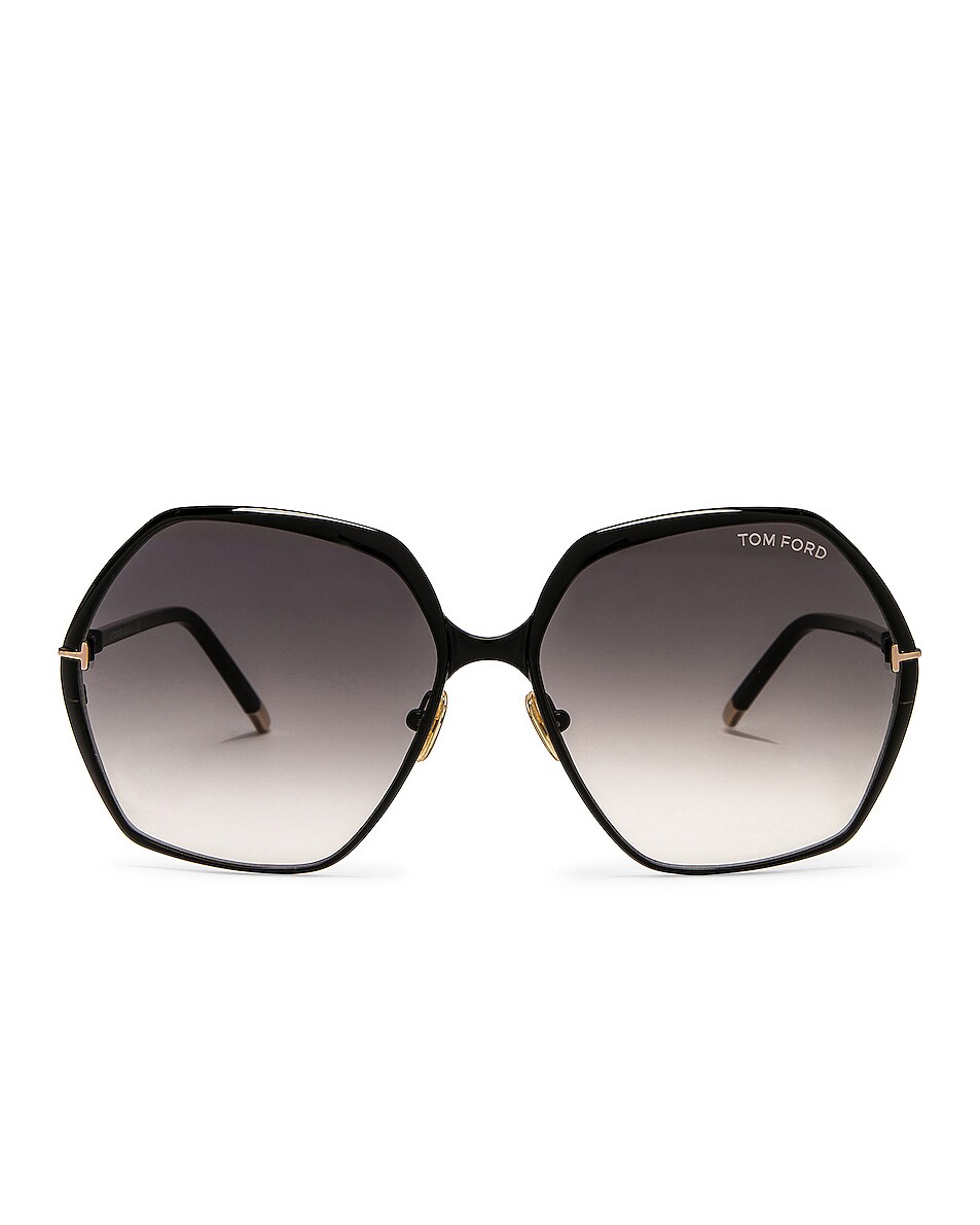 Image 1 of TOM FORD Fonda Sunglasses in Black & Grey