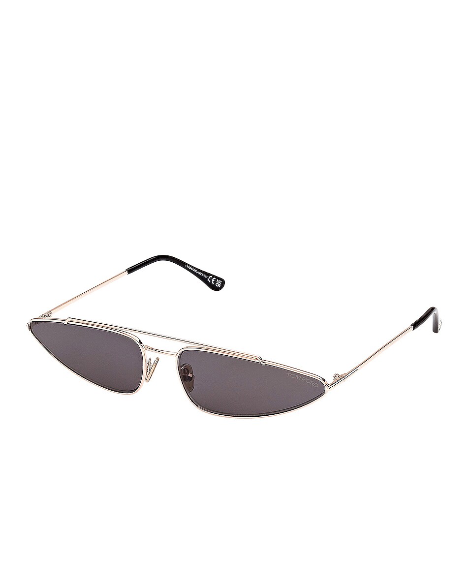 Image 1 of TOM FORD Cam Sunglasses in Shiny Rose Gold & Shiny Black Smoke