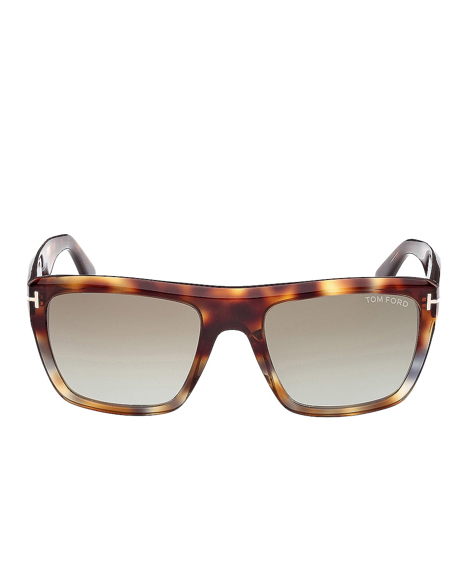 Image 1 of TOM FORD Alberto Sunglasses in Shiny Vintage Grey Havana & Brown