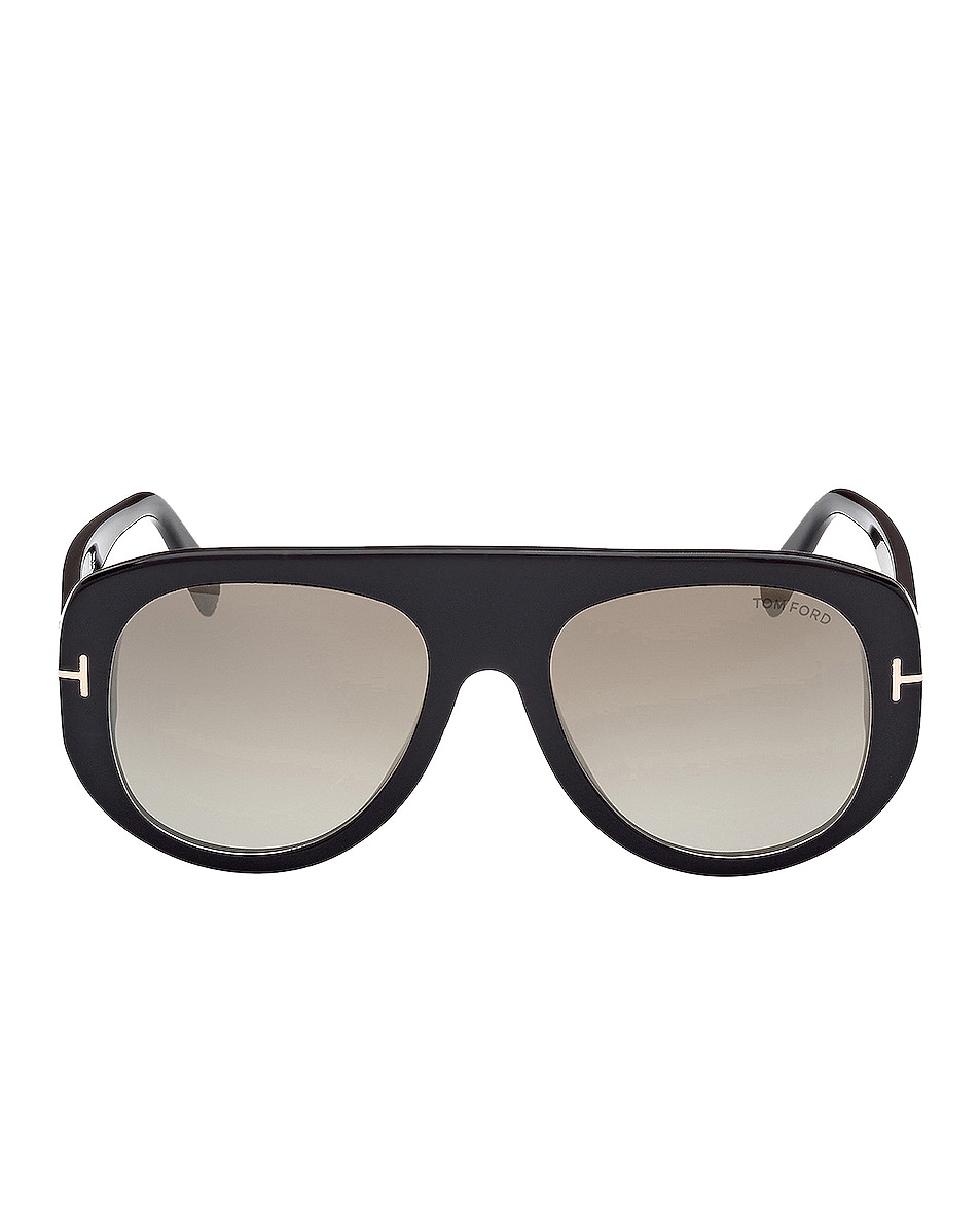 Image 1 of TOM FORD Cecil Sunglasses in Shiny Black & Brown