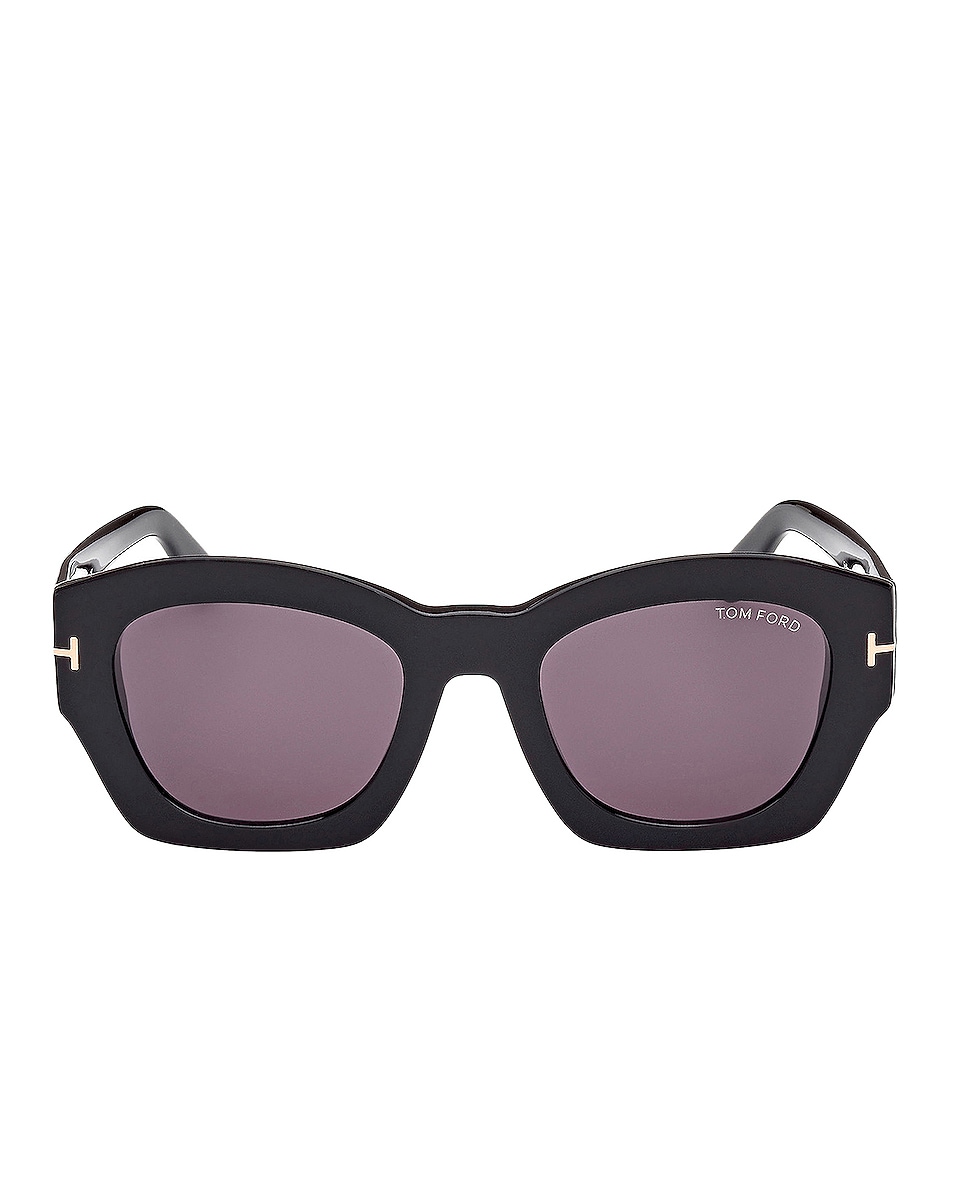 Image 1 of TOM FORD Guilliana Sunglasses in Shiny Black & Smoke