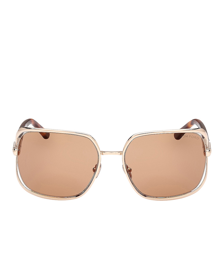 Image 1 of TOM FORD Goldie Sunglasses in Shiny Rose Gold & Shiny Classic Havana