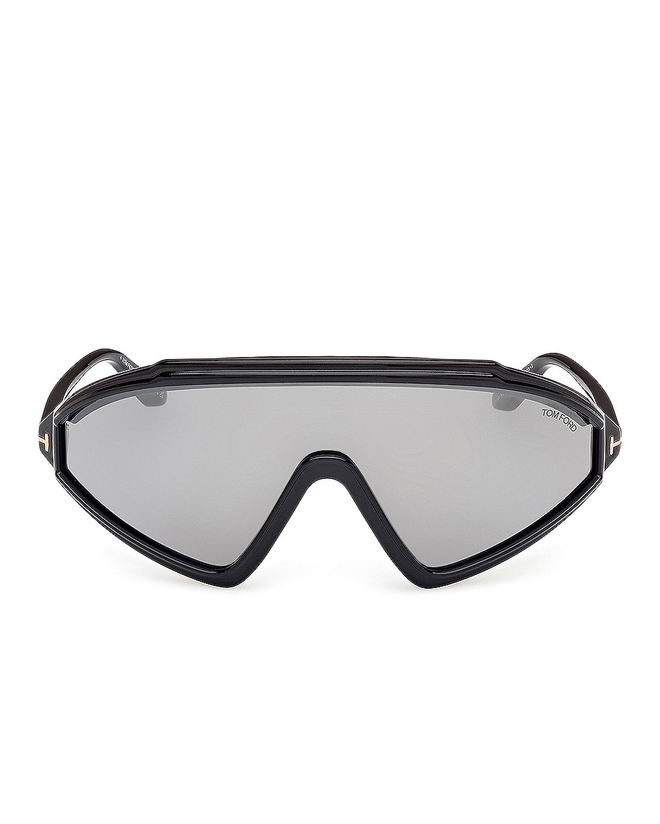Image 1 of TOM FORD Lorna Sunglasses in Shiny Black & Smoke