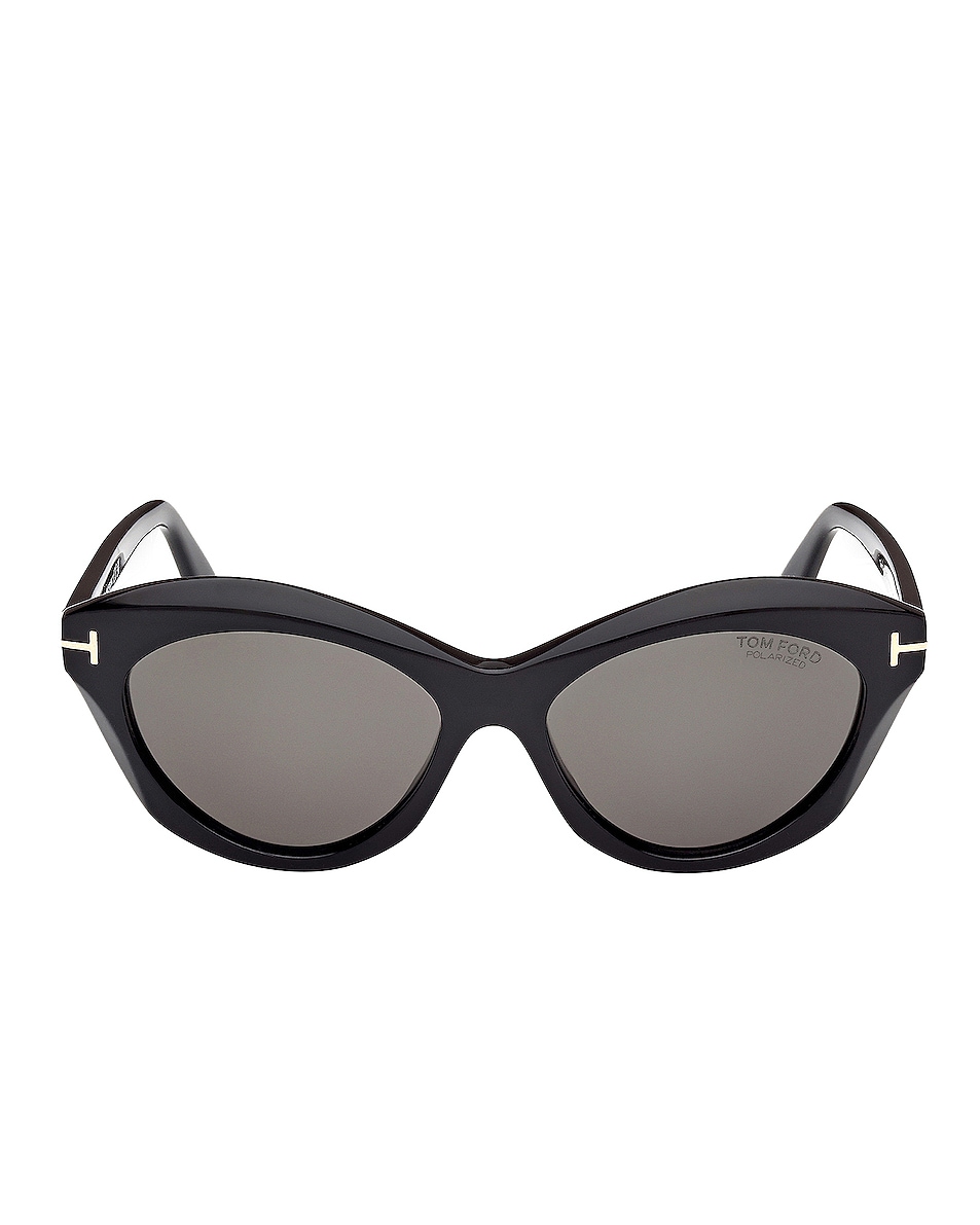 Image 1 of TOM FORD Toni Sunglasses in Shiny Black