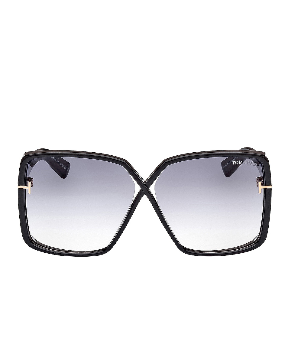 Image 1 of TOM FORD Yvonne Sunglasses in Shiny Black