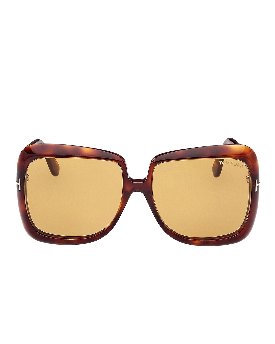 Image 1 of TOM FORD Lorelai Sunglasses in Shiny Vintage Havana & Amber