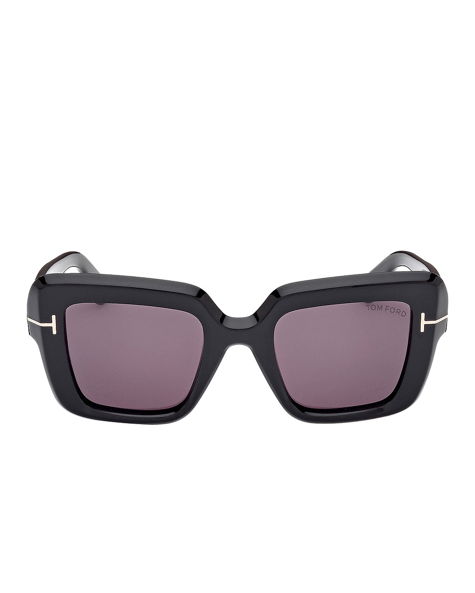 Image 1 of TOM FORD Esme Sunglasses in Shiny Black & Smoke