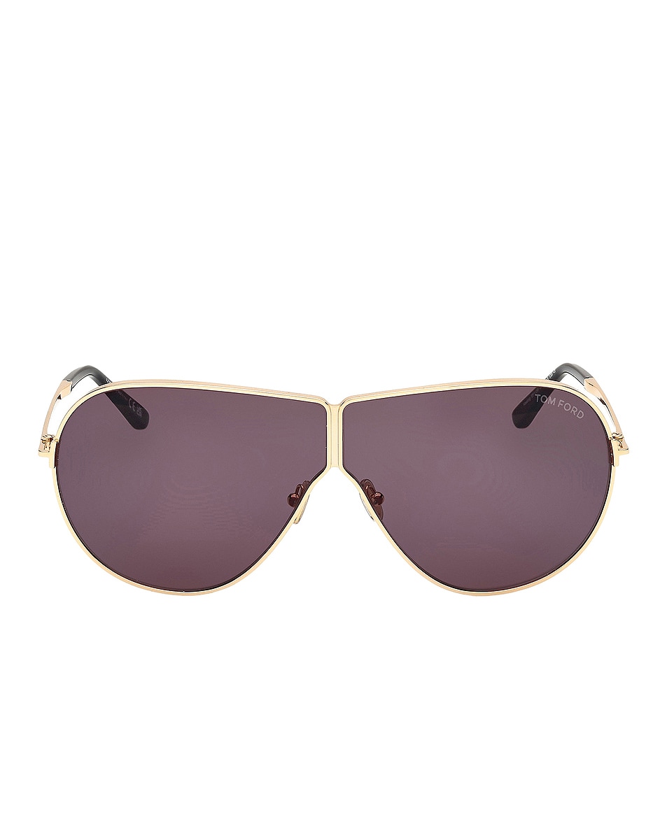 Image 1 of TOM FORD Keating Sunglasses in Shiny Deep Gold & Smoke