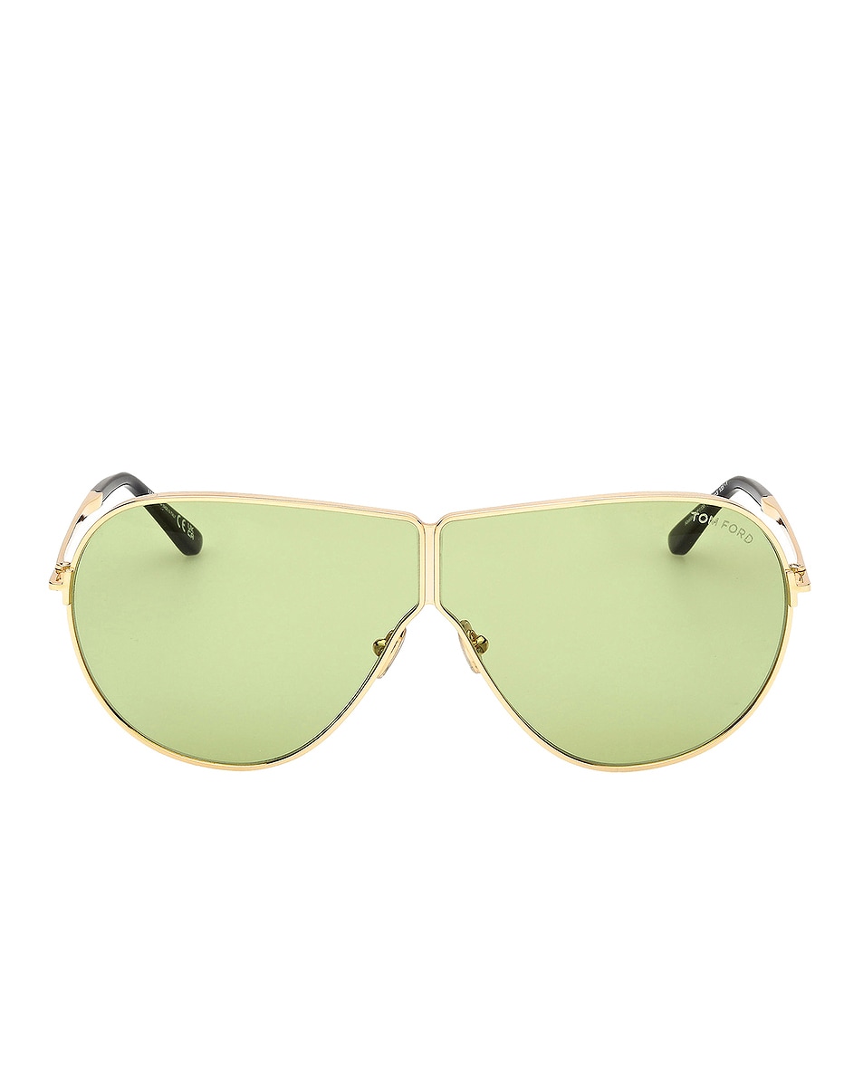 Image 1 of TOM FORD Keating Sunglasses in Shiny Deep Gold & Green