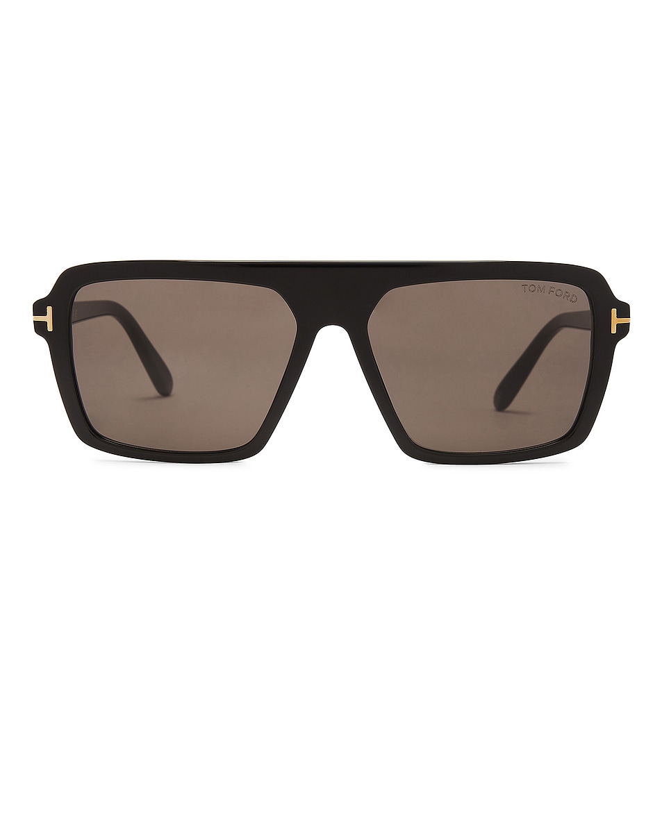 Image 1 of TOM FORD Vincent Sunglasses in Shiny Black & Smoke