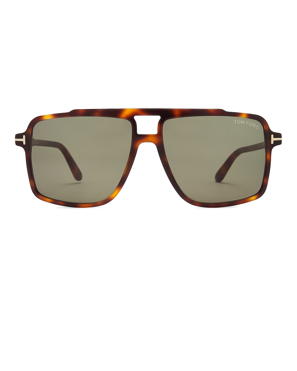 Image 1 of TOM FORD Kemp Sunglasses in Shiny Havana & Green