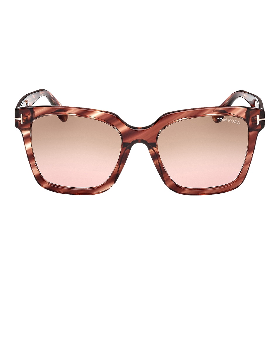 Image 1 of TOM FORD Selby Sunglasses in Red Havana & Brown