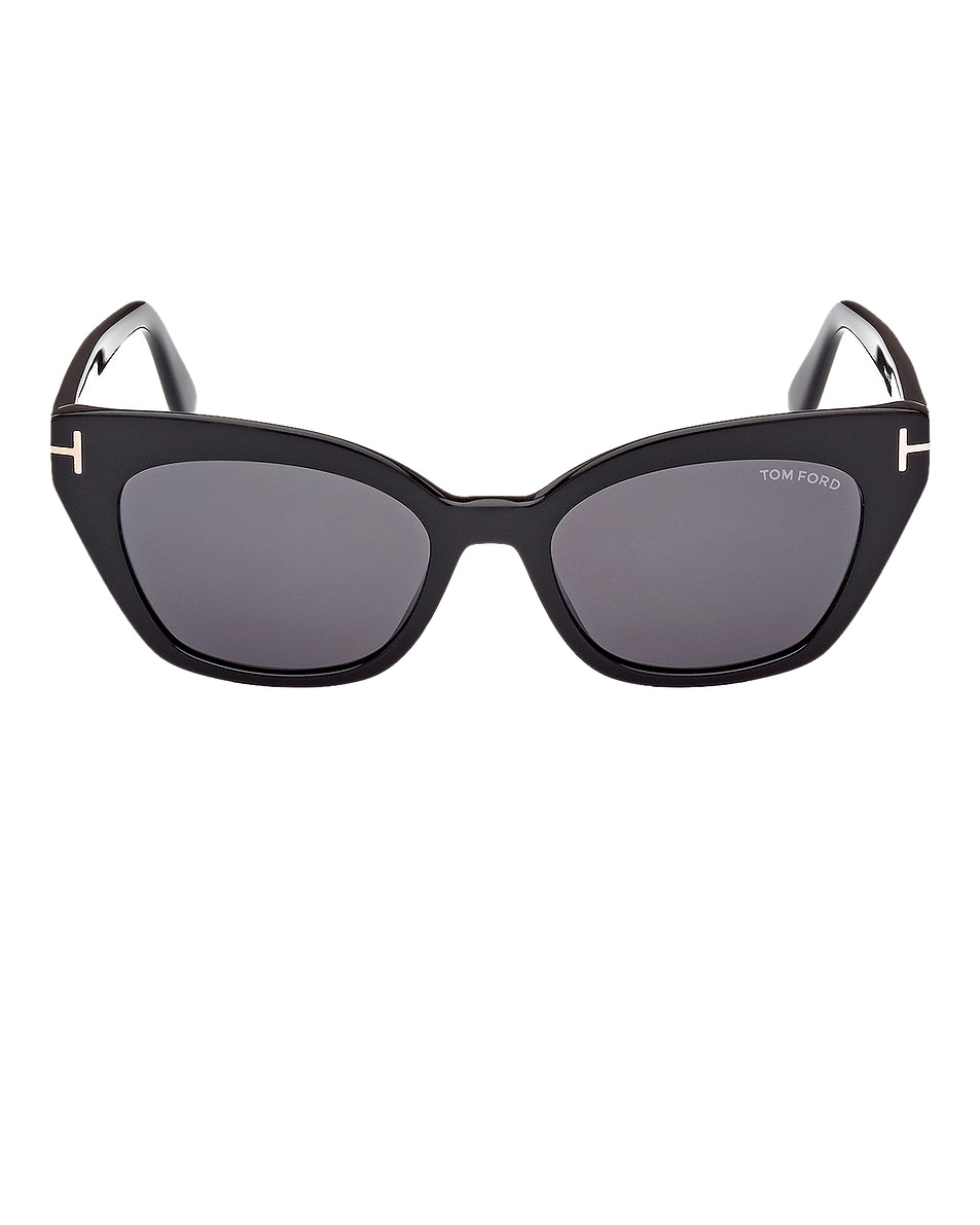 Image 1 of TOM FORD Juliette Sunglasses in Shiny Black & Smoke