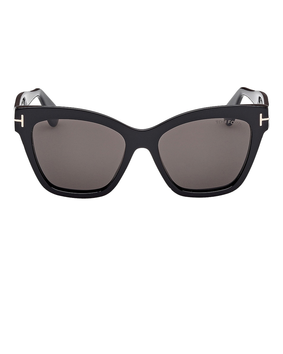 Image 1 of TOM FORD Elvira Sunglasses in Shiny Black & Smoke