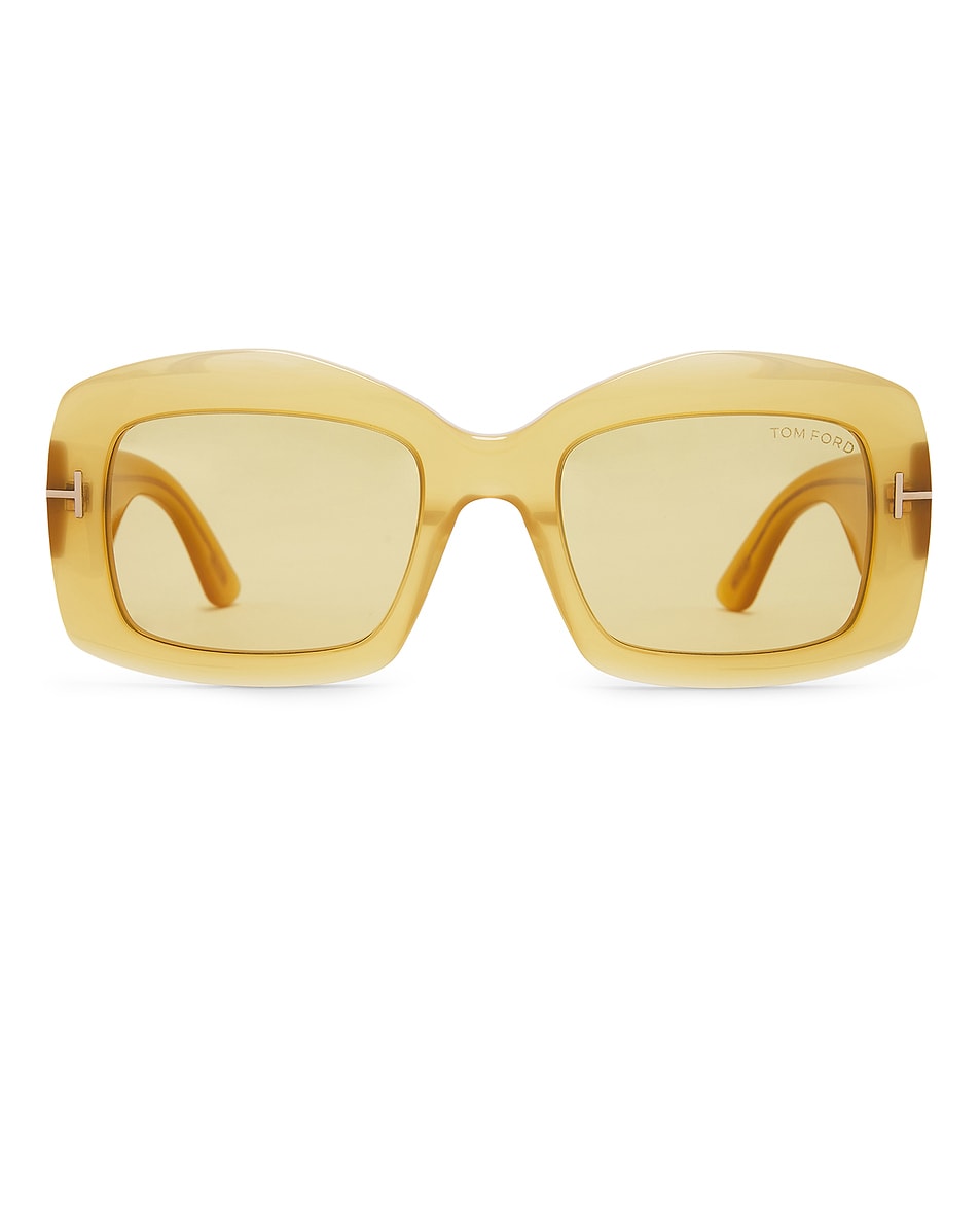 Image 1 of TOM FORD Venetia Sunglasses in Shiny Opal Honey & Vicuna Photochromic