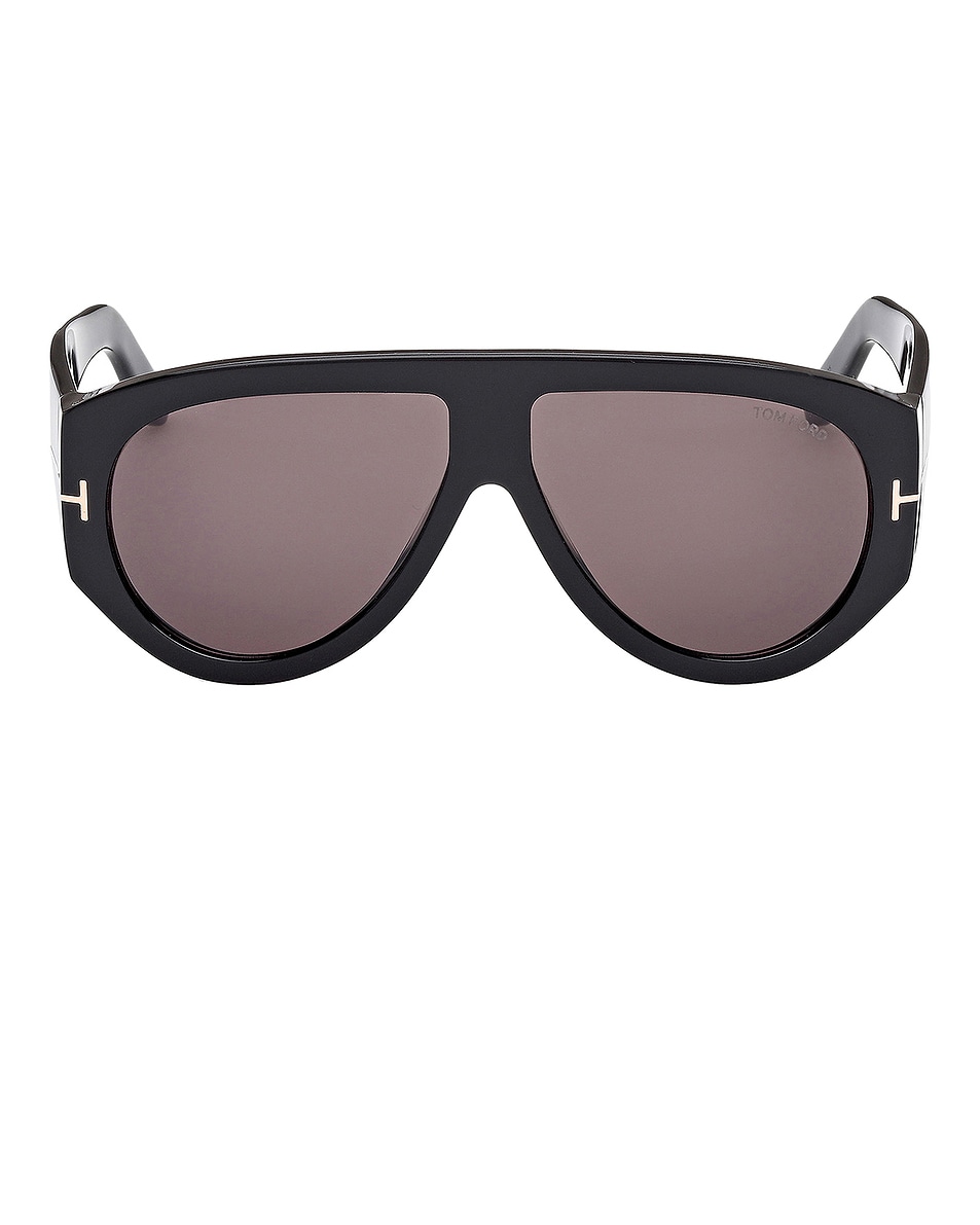 Image 1 of TOM FORD Bronson Sunglasses in Shiny Black & Smoke