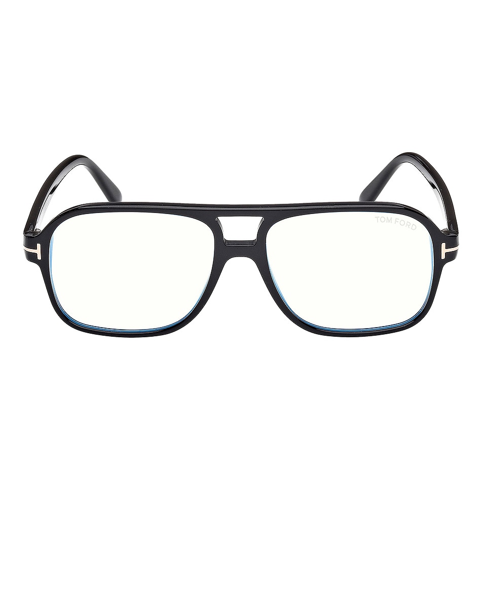 Image 1 of TOM FORD Aviator Optical Eyewear in Shiny Black & Blue Block