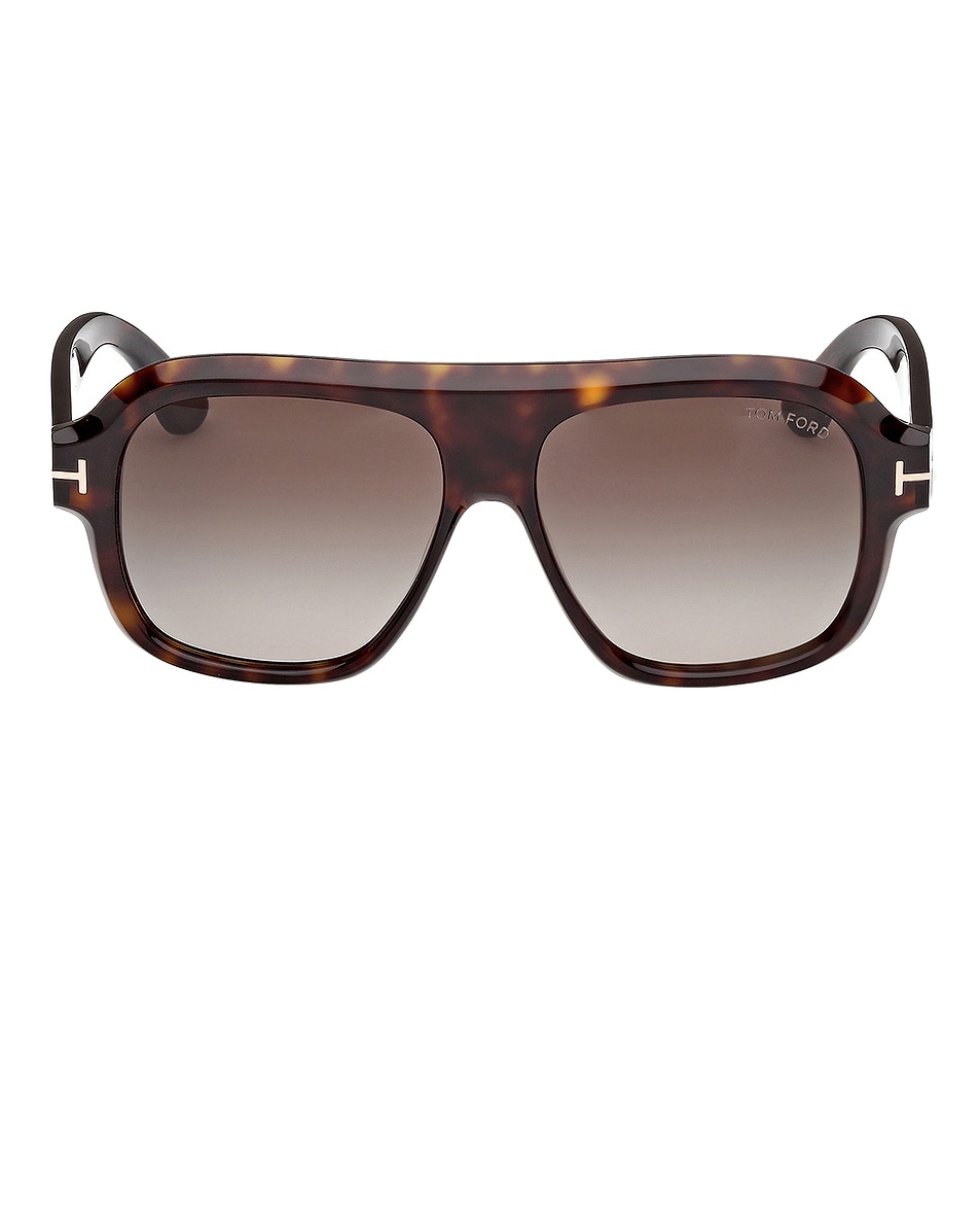 Image 1 of TOM FORD Pilot Sunglasses in Shiny Dark Havana & Smoke