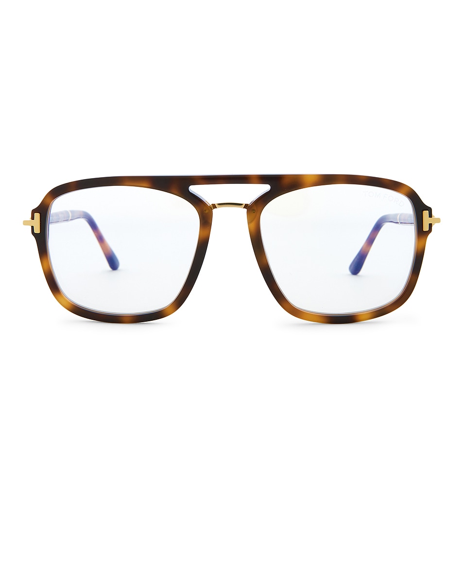 Image 1 of TOM FORD Navigator Eyeglasses in Havana & Yellow Gold