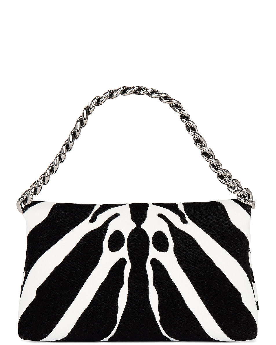 Tom Ford Zebra Print Label Mini Chain Bag In Black White Fwrd