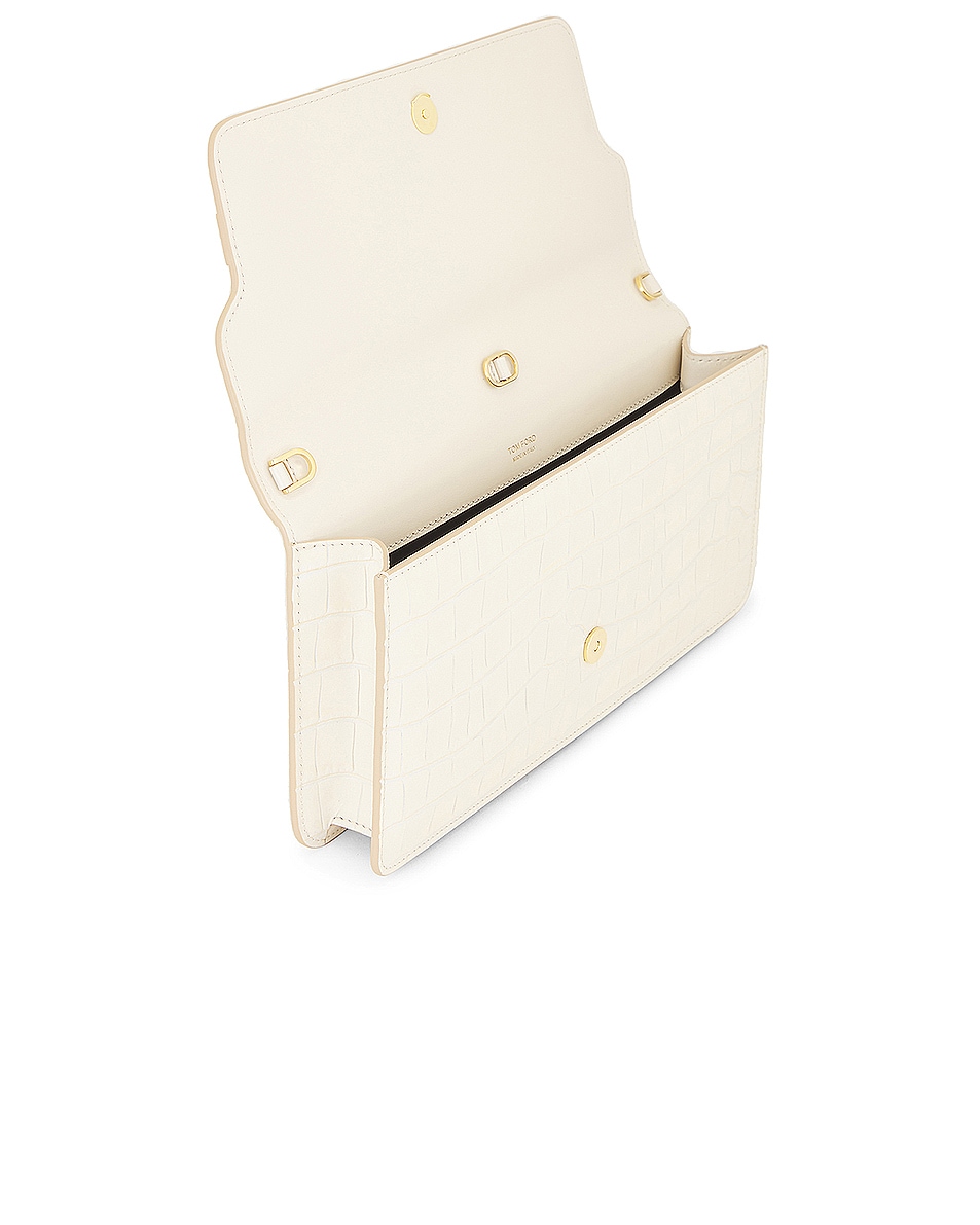 Image 5 of TOM FORD Croco Shoulder Bag in Ivory