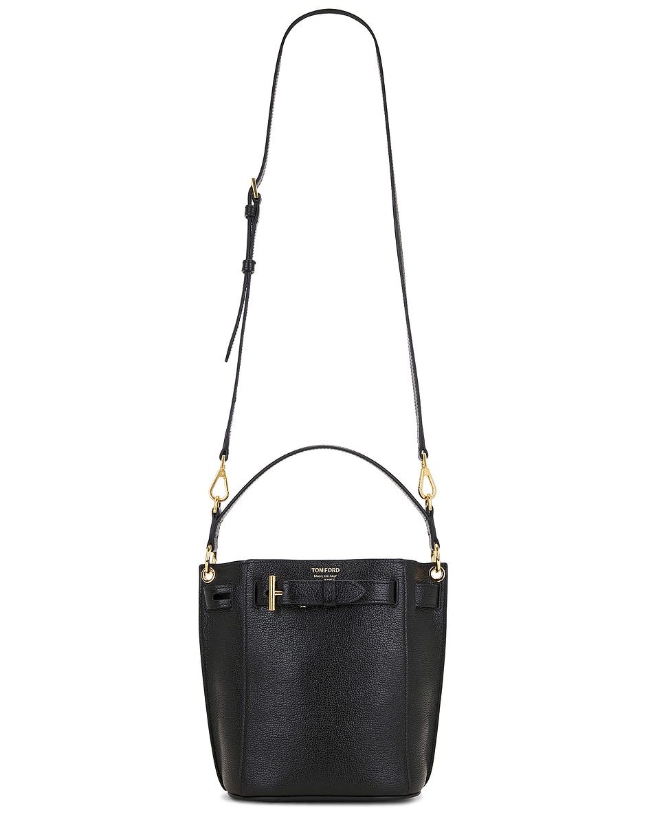 Image 1 of TOM FORD Tara Mini Bucket Bag in Black