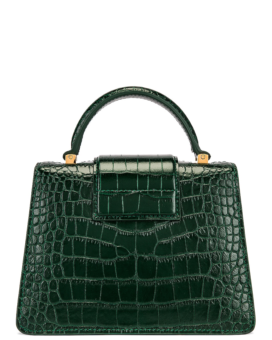 TOM FORD Stamped Croc Mini Top Handle Bag in Emerald Green | FWRD