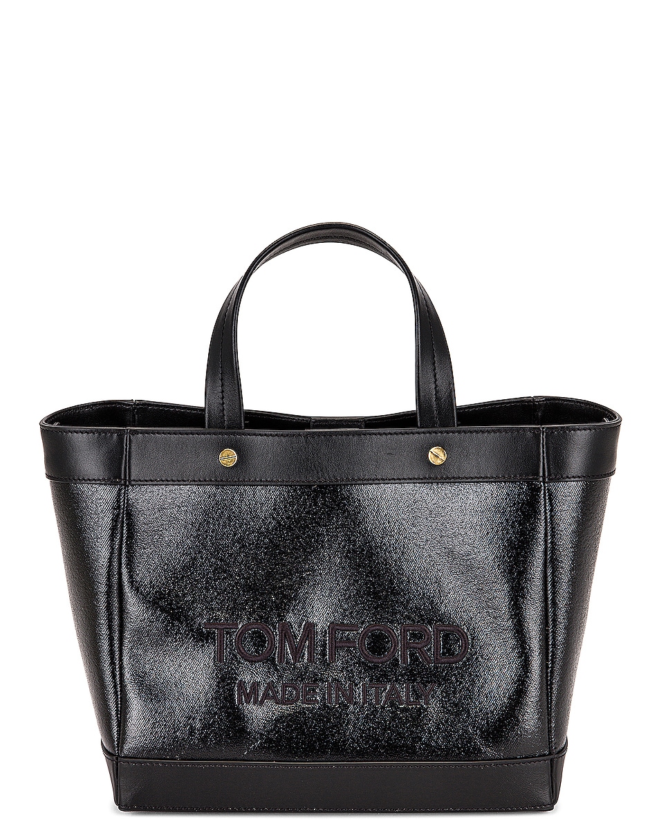 Image 1 of TOM FORD T Screw Mini Shopping Shopping Bag in Black