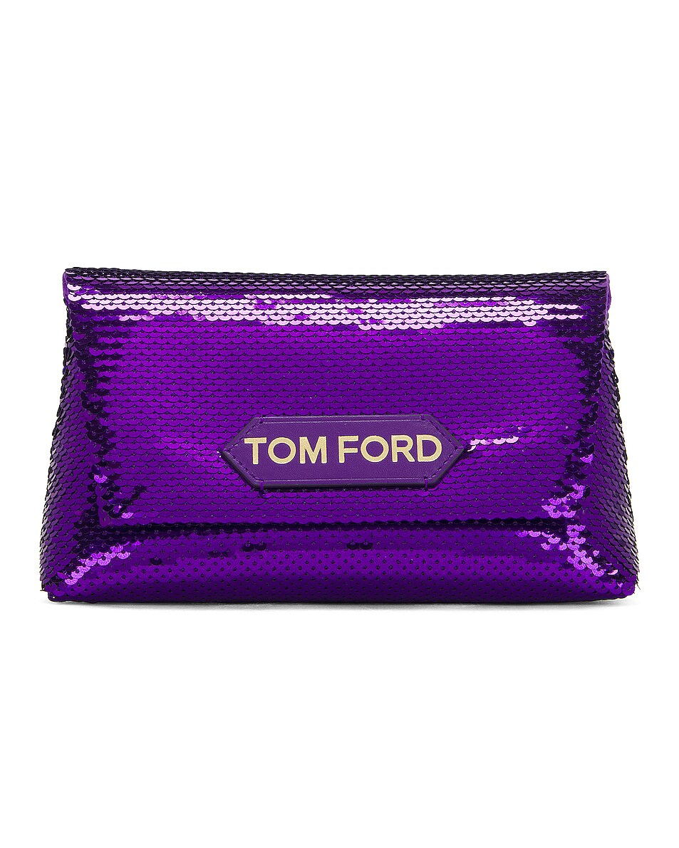 Image 1 of TOM FORD Sequin Mini Chain Bag in Violet