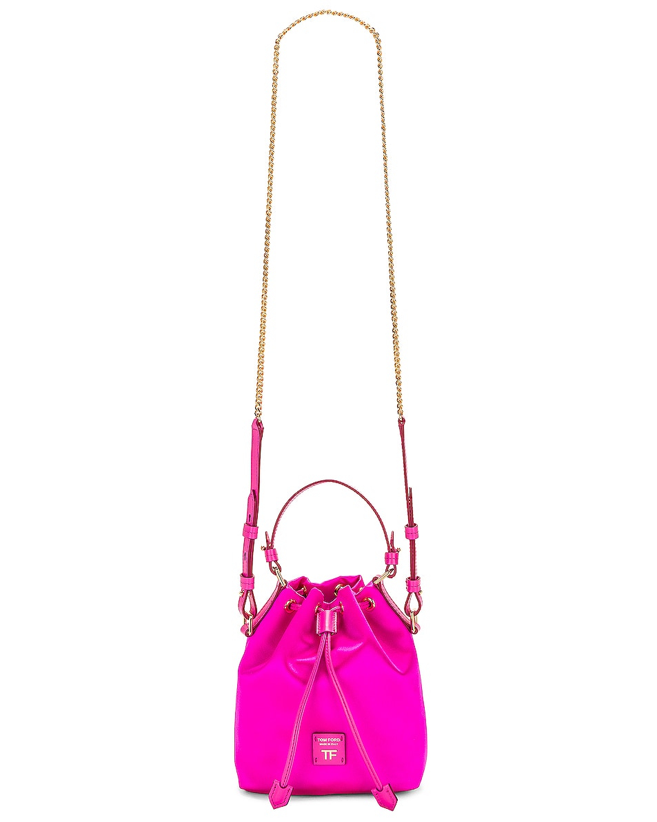 Image 1 of TOM FORD Disco Small Bucket On Chain Bag in Hot Pink