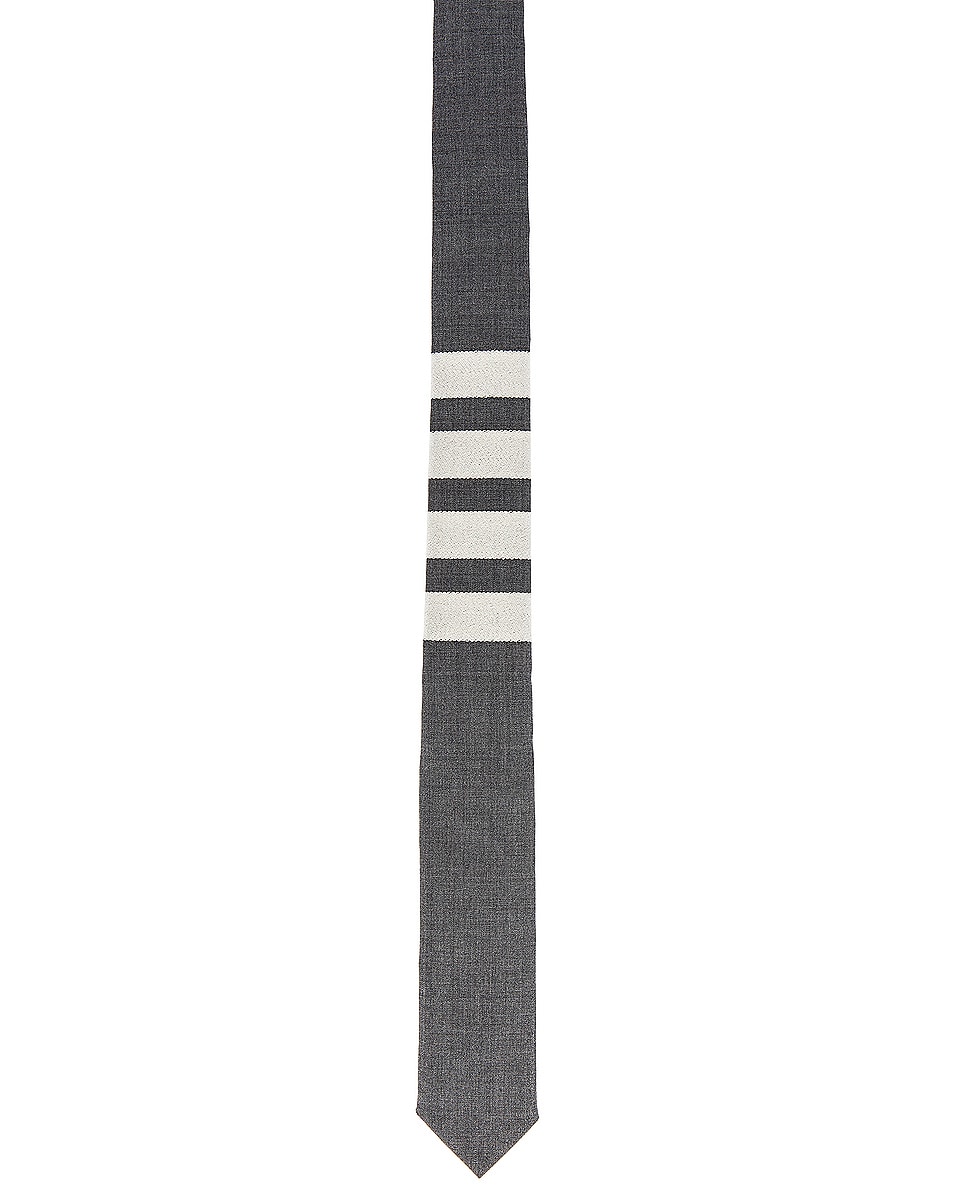 Image 1 of Thom Browne Classic 4 Bar Tie in Medium Grey