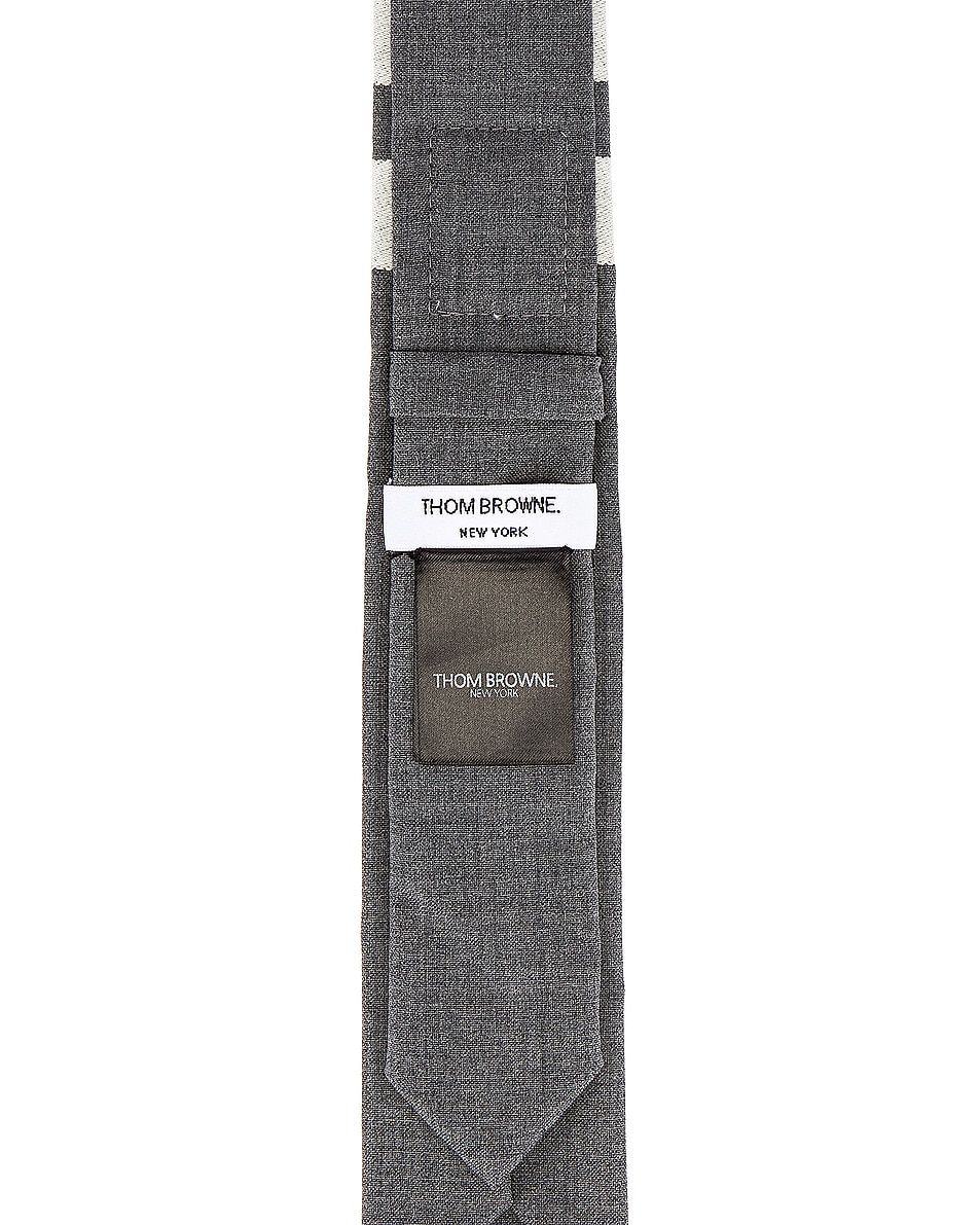Shop Thom Browne Classic 4 Bar Tie In Medium Grey