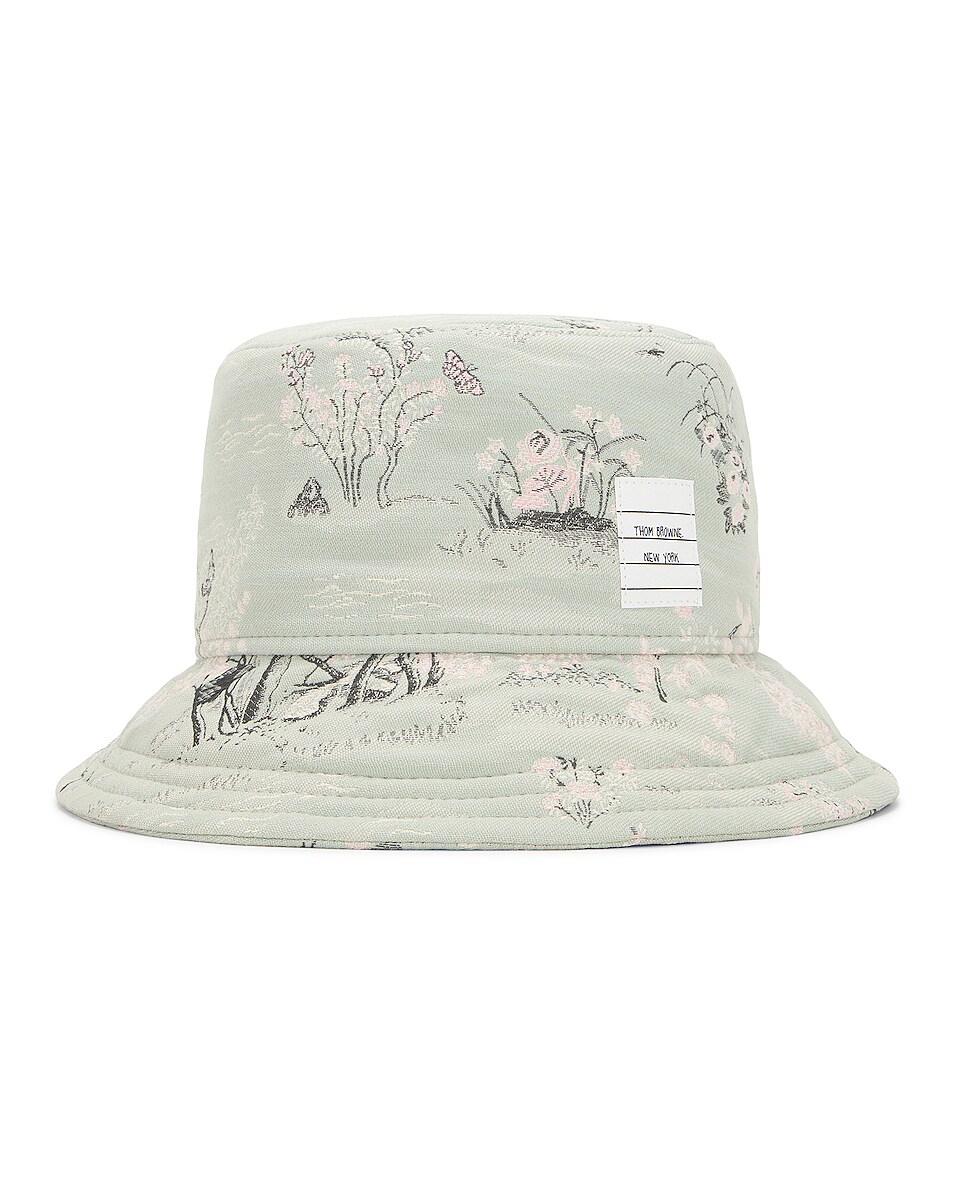 Image 1 of Thom Browne Bucket Hat in Green
