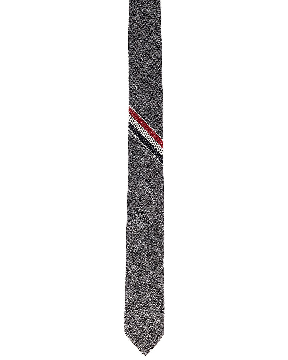 Image 1 of Thom Browne Classic School Uniform Necktie in Medium Grey