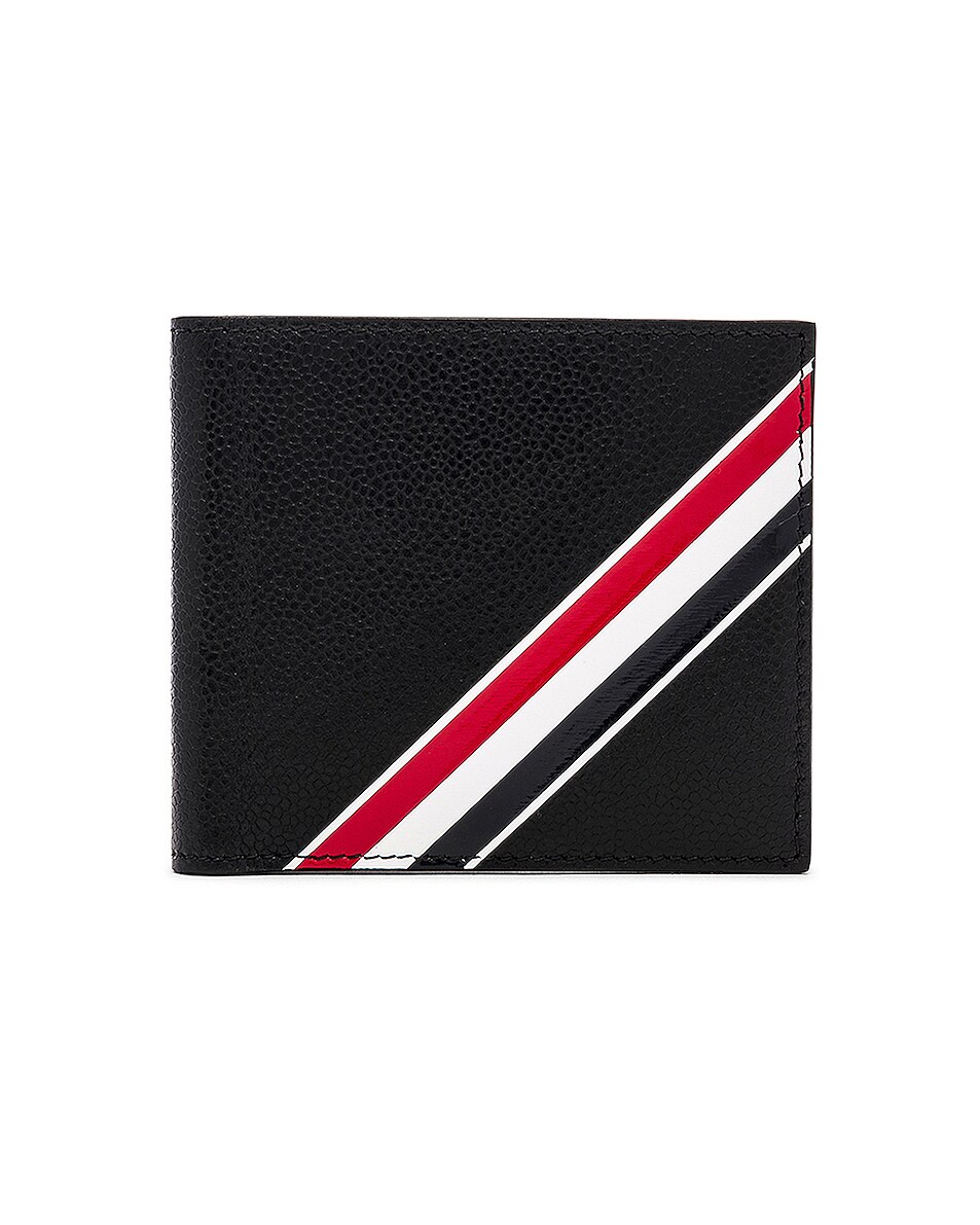 Image 1 of Thom Browne Pebble Grain and Calf Leather Billfold in Black