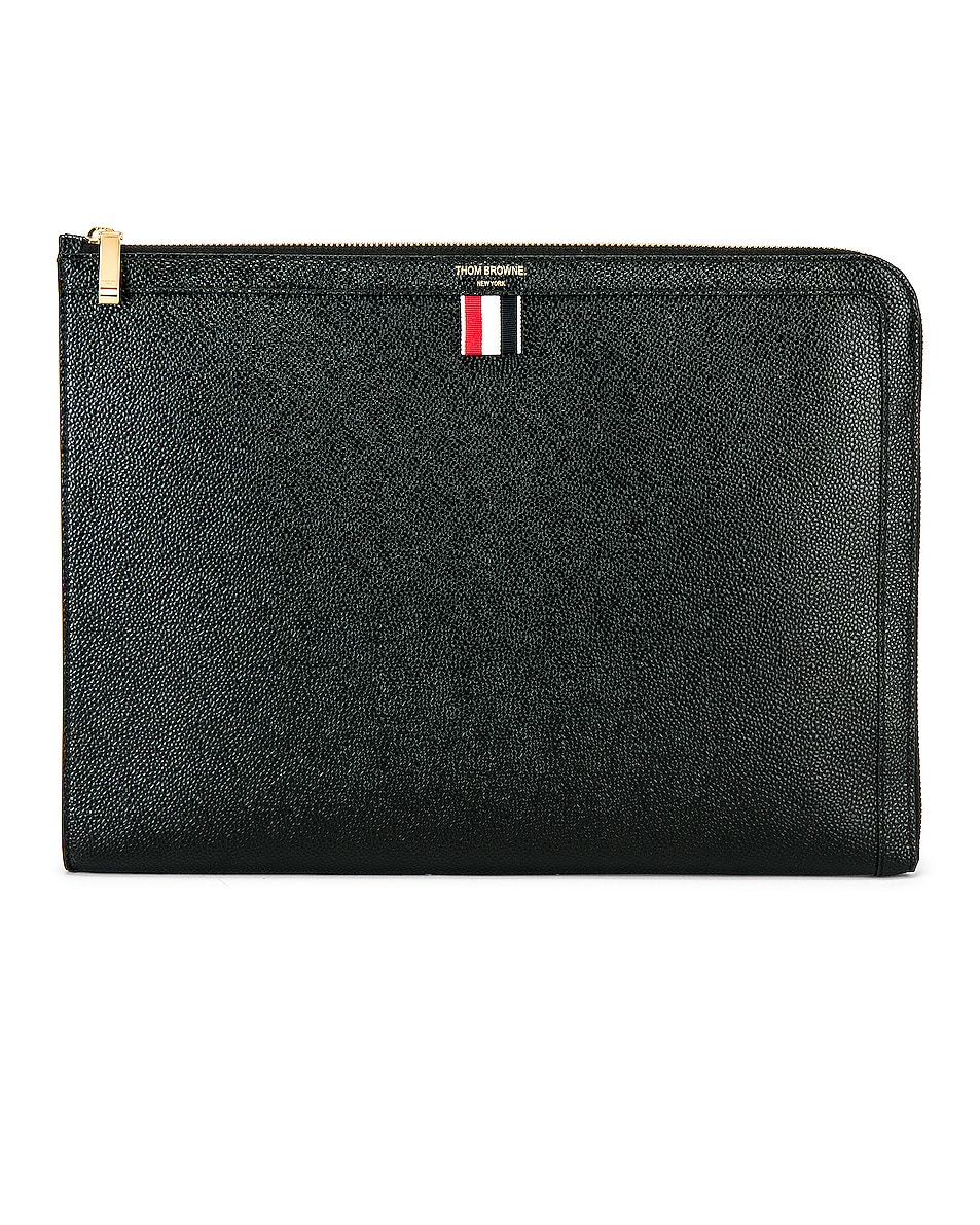 Image 1 of Thom Browne Document Pouch in Black