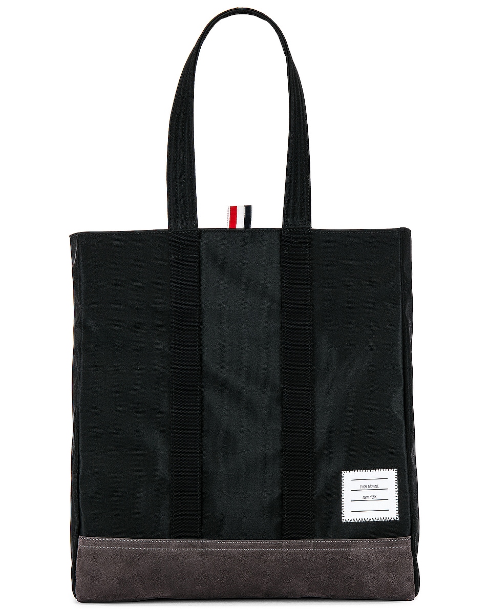 Image 1 of Thom Browne Unstructured Tote Bag in Black