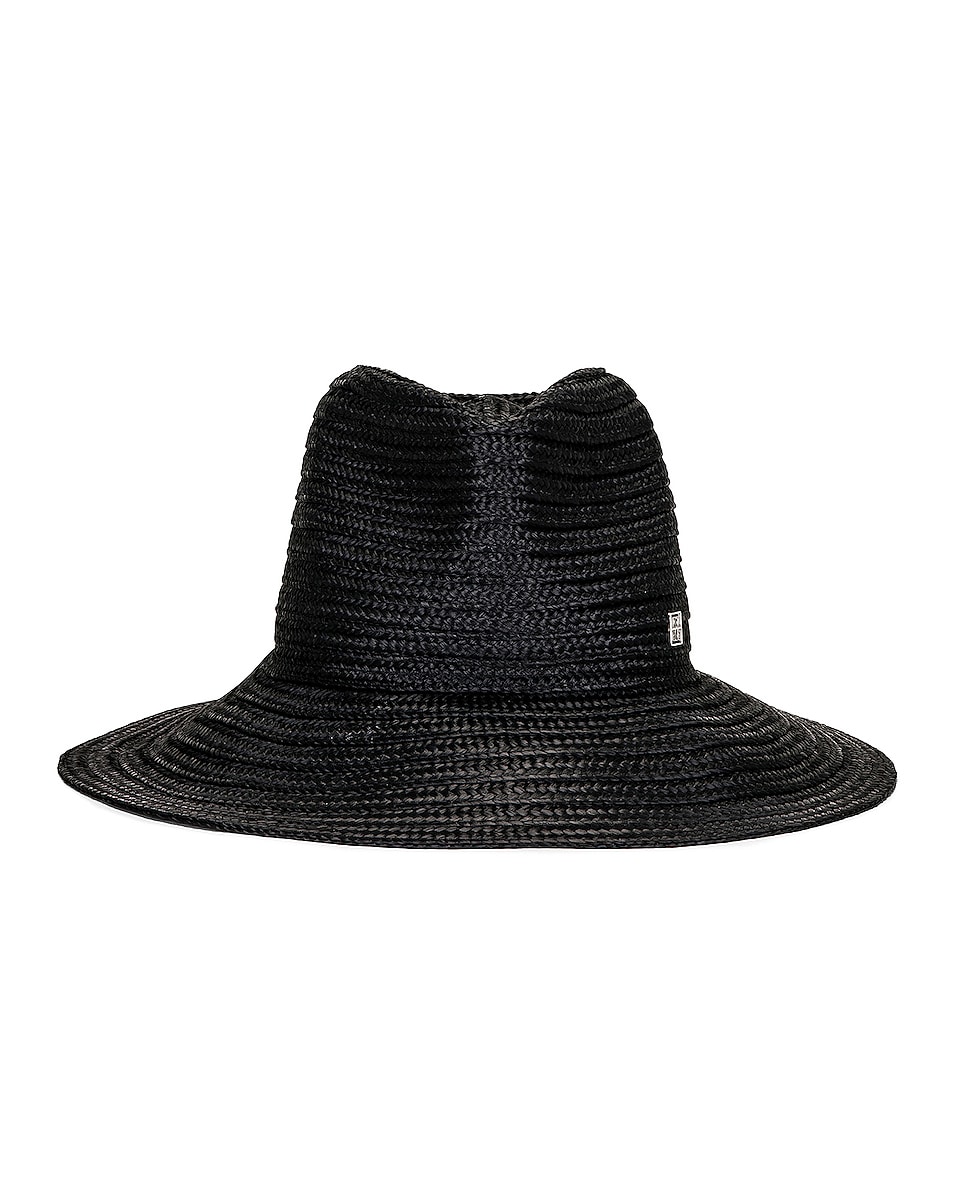 Image 1 of Toteme Raffia Panama Hat in Black