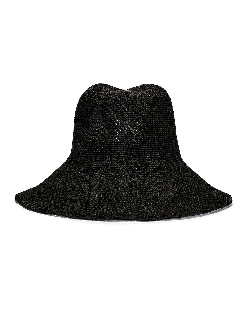 Image 1 of Toteme Paper Straw Hat in Black