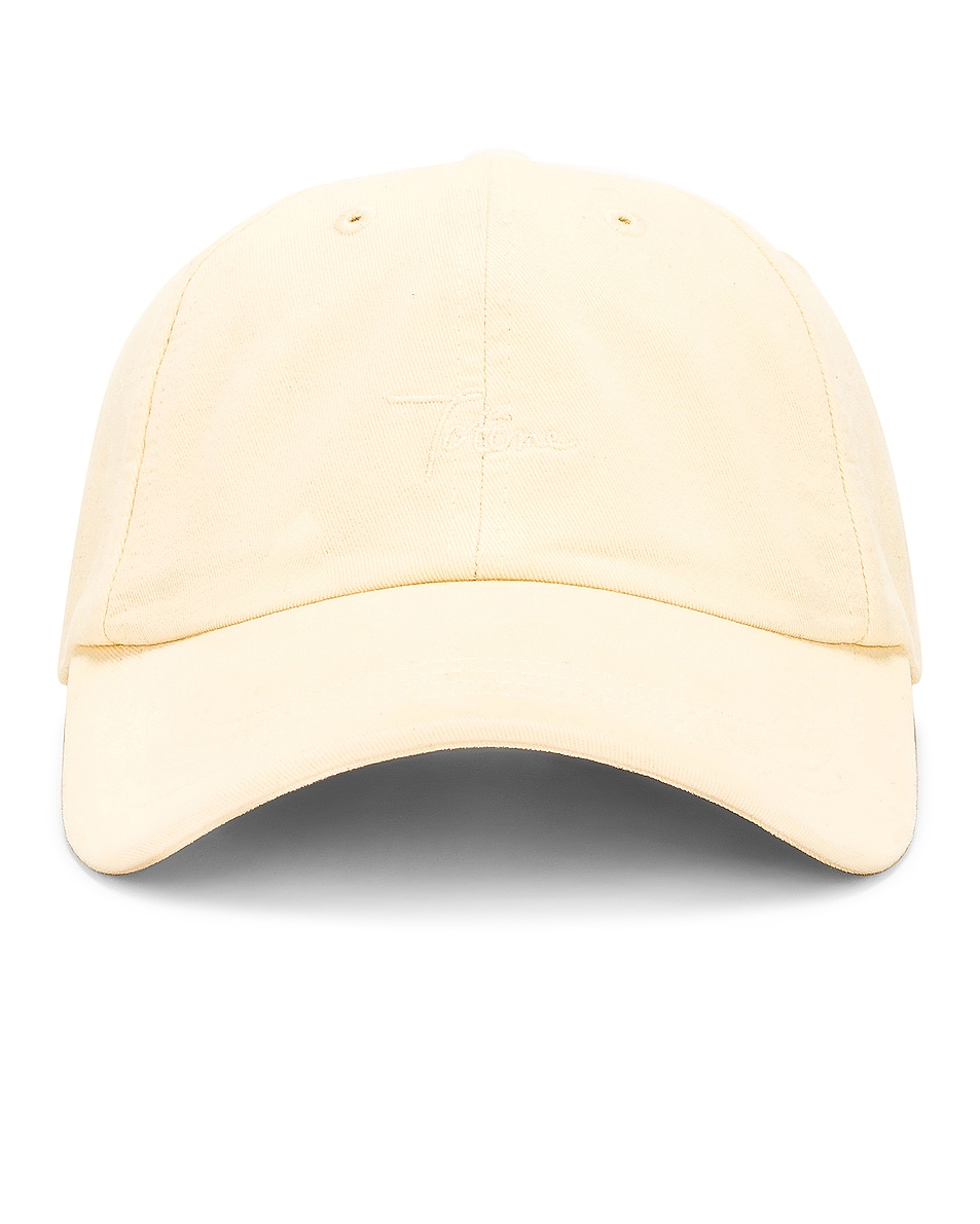Image 1 of Toteme Embroidered Soft Cap in Vanilla