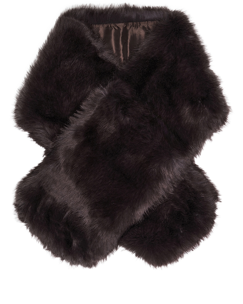 Image 1 of Toteme Faux Fur Stole in Beaver Brown