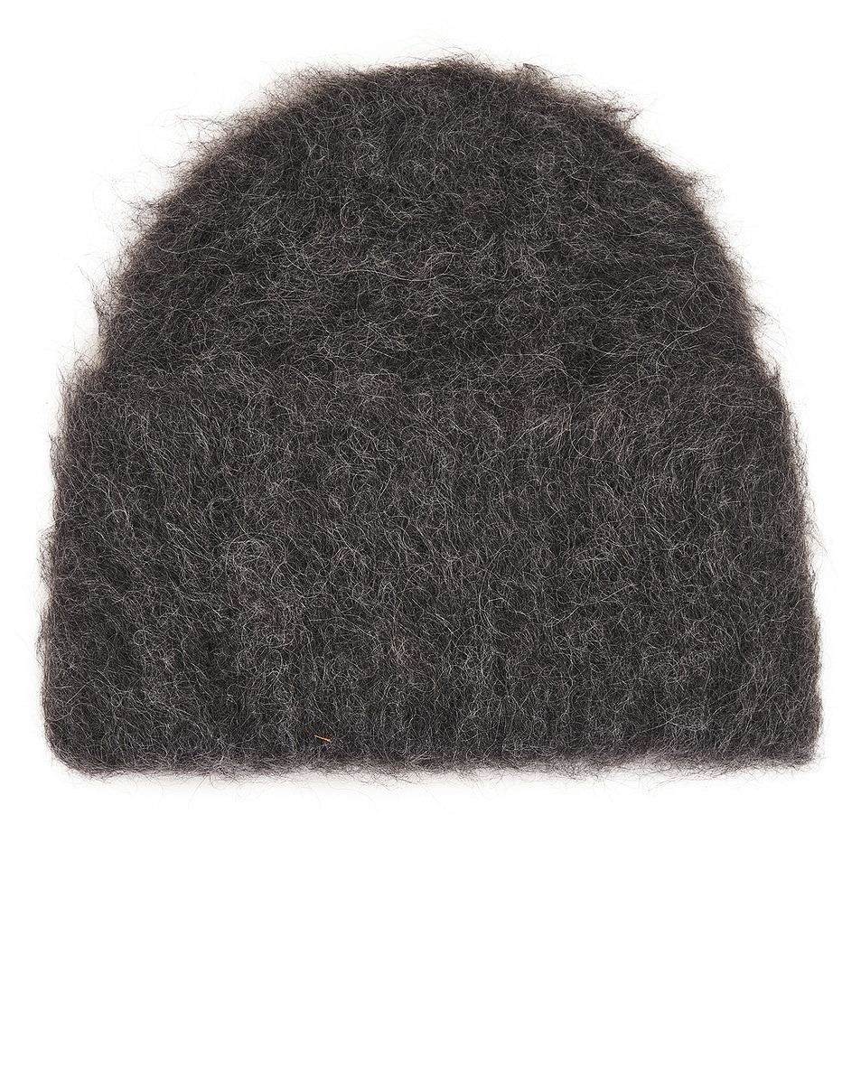 Image 1 of Toteme Alpaca Knit Beanie in Dark Grey Melange