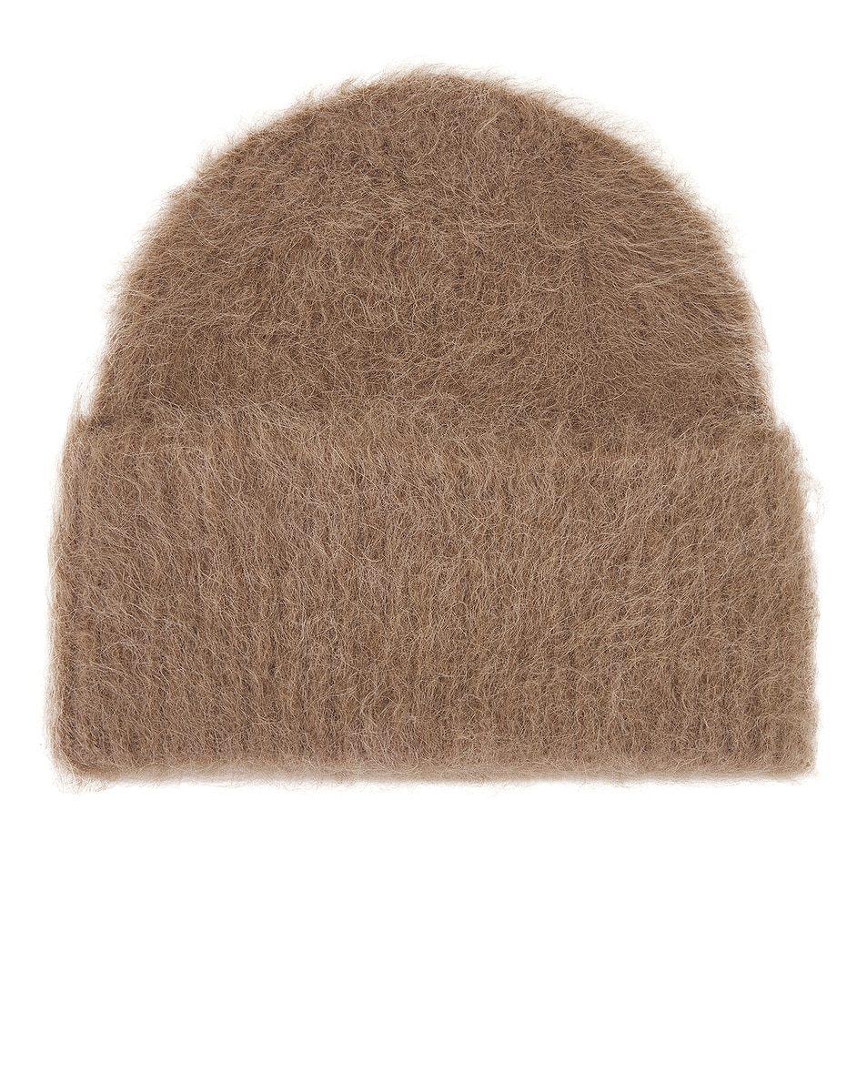 Image 1 of Toteme Alpaca Knit Beanie in Truffle Melange