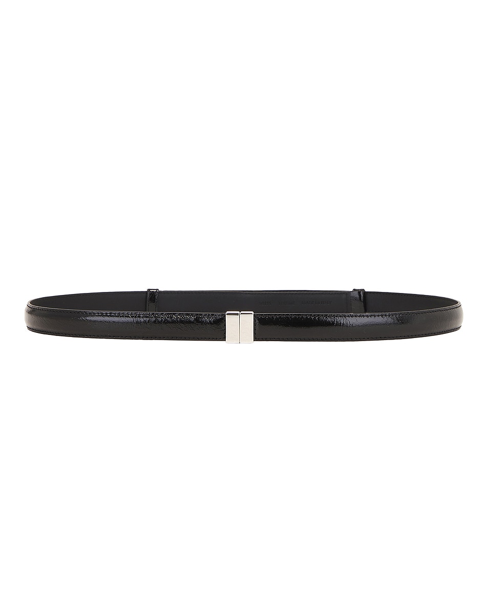 Image 1 of Toteme Slide Clasp Naplack Leather Belt in Black