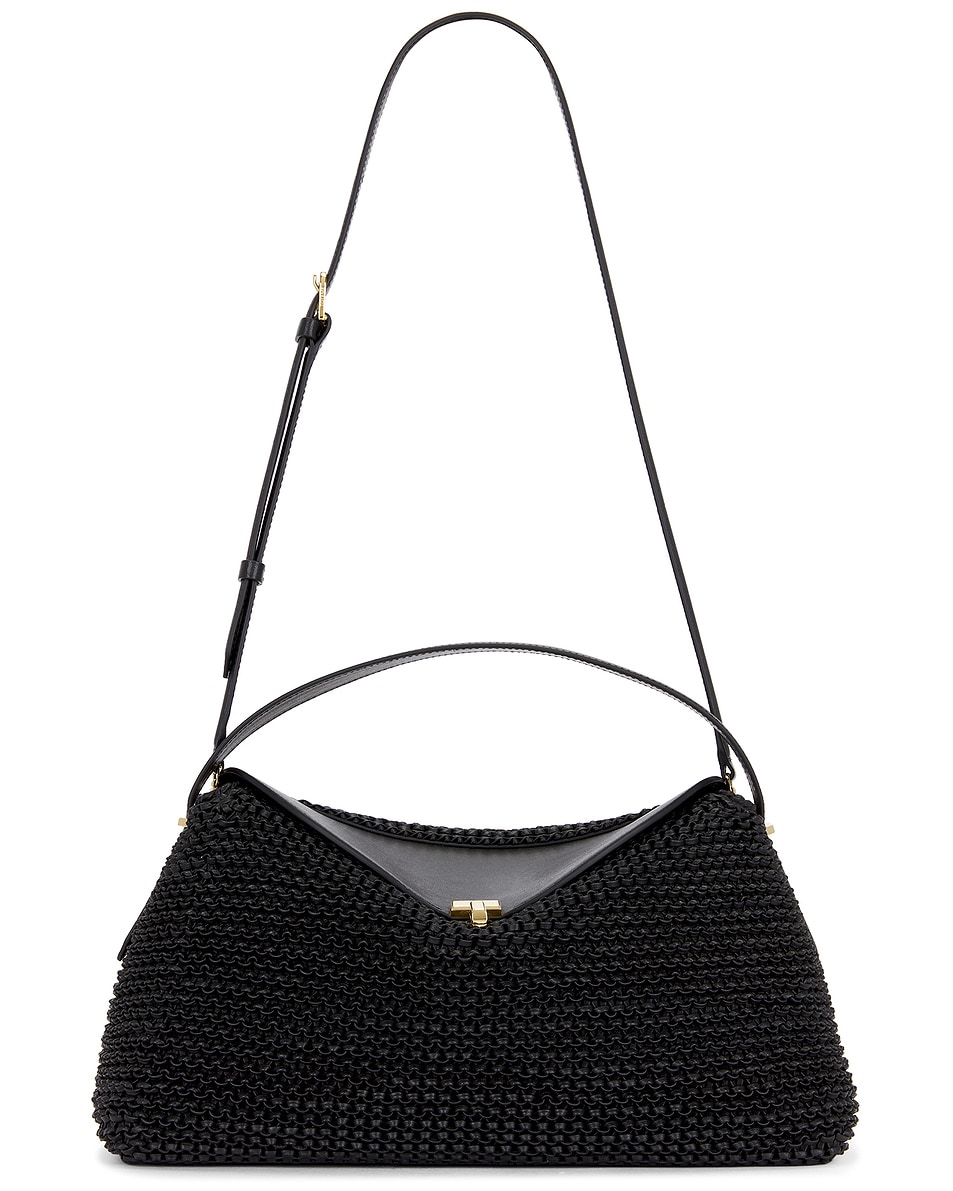 Image 1 of Toteme T Lock Woven Bag in Black