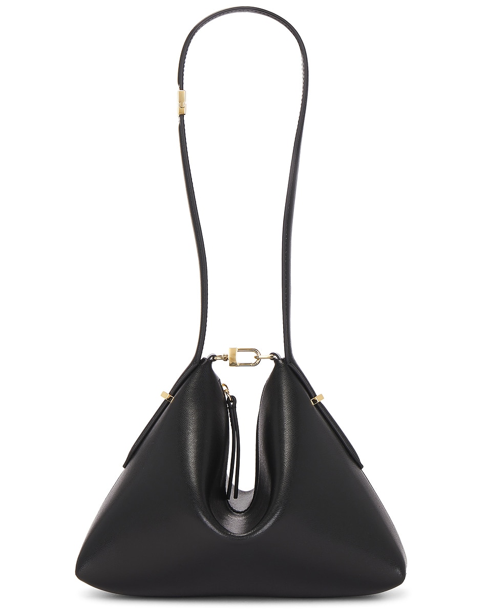 Image 1 of Toteme Leather Scoop Wristlet Bag in Black